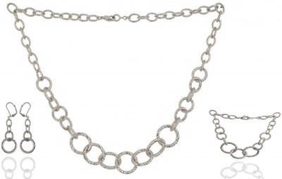 60% OFF on Siyora Brass Jewel Set Silver