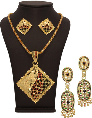 70% OFF on Vendee Fashion Traditional Jewelry Zinc Jewel Set Multicolor