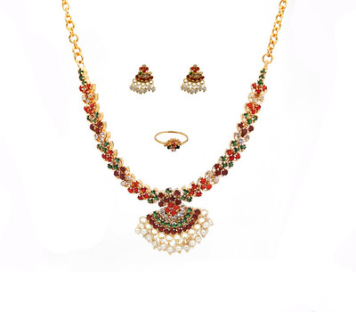62% OFF on Hyderabadi Abhushan Alloy Jewel Set Multicolor