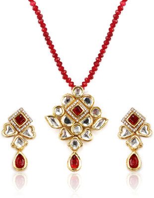 28% OFF on Aapno Rajasthan Alloy Jewel Set Gold, Red