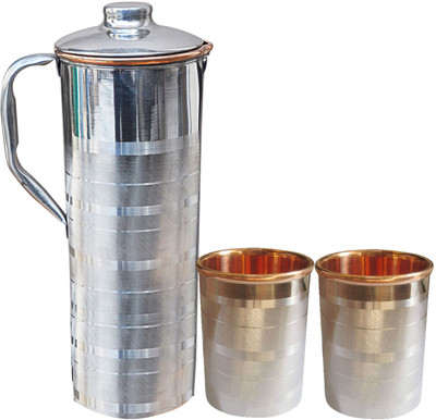 55% OFF on DakshCraft Copper Pitcher with 2 Tumbler Copper Utensils Sets For Ayurveda Healing Jug Glass Set 55% OFF on DakshCraft Copper Pitcher with 2 Tumbler Copper Utensils Sets For Ayurveda Healing Jug Glass Set