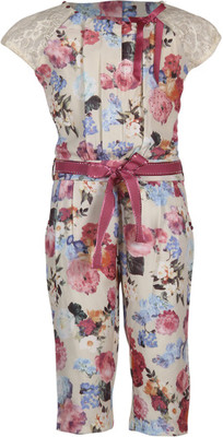 20% OFF on Cutecumber Floral Print Girl's Jumpsuit