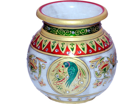 59% OFF on Vaah Matki Painted Parrot Marble Kalash 59% OFF on Vaah Matki Painted Parrot Marble Kalash