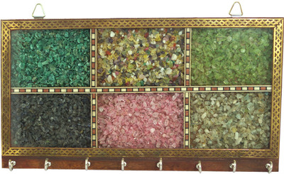 56% OFF on R S Jewels Multi Color Real Gemstone Wooden Key Holder