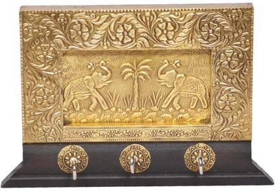 48% OFF on Home and Bazaar Rajasthani Ethnic Brass Keyhanger Wooden Key Holder 48% OFF on Home and Bazaar Rajasthani Ethnic Brass Keyhanger Wooden Key Holder
