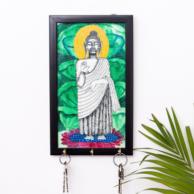 49% OFF on ExclusiveLane Lord Buddha Canvas Handapinted Iron Key Holder