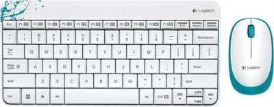 Logitech MK240 Wireless Keyboard And Mouse Combo (white) (White)