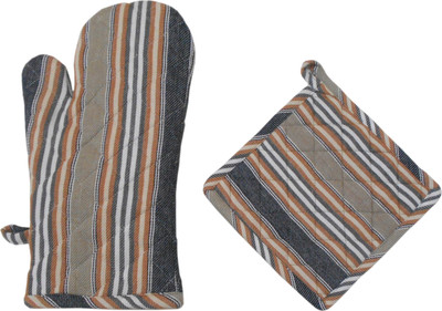 45% OFF on Cotonex Beige, Black Cotton Kitchen Linen Set