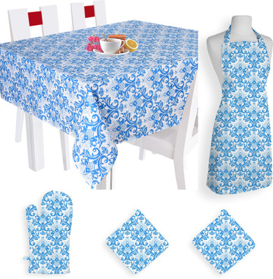 Smart Home Textile Self Design Cotton Kitchen Linen Set Multicolor, Pack Of 5 - KLSE8YSYHK92FFTF