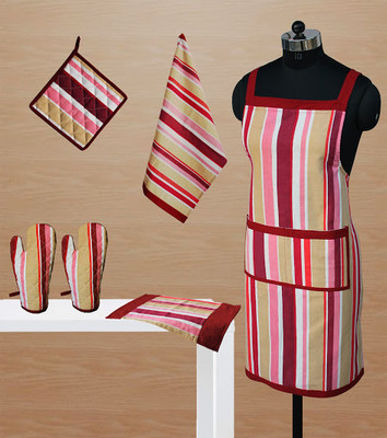 18% OFF on Dekor World Maroon Cotton Kitchen Linen Set 18% OFF on Dekor World Maroon Cotton Kitchen Linen Set