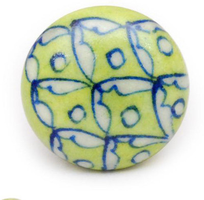 Neerja Ceramic Cabinet/Draw Knob Green Pack of 6