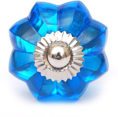Neerja Glass Cabinet/Draw Knob Blue Pack of 6
