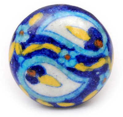 Neerja Ceramic Cabinet/Draw Knob Blue Pack of 6