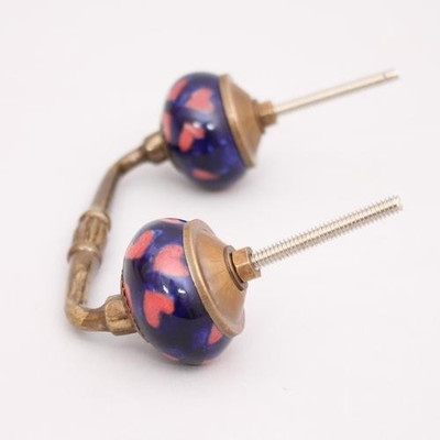 Neerja Ceramic Cabinet/Draw Pull Blue Pack of 2