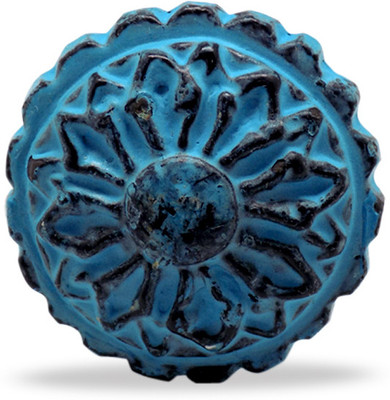 Casa Decor Brass Cabinet/Draw Knob Blue Pack of 4