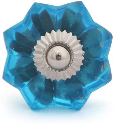 Neerja Glass Cabinet/Draw Knob Blue Pack of 6