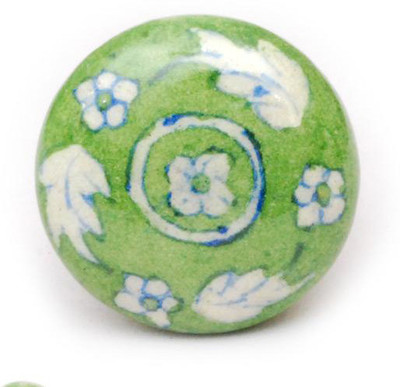 Neerja Ceramic Cabinet/Draw Knob Green Pack of 6