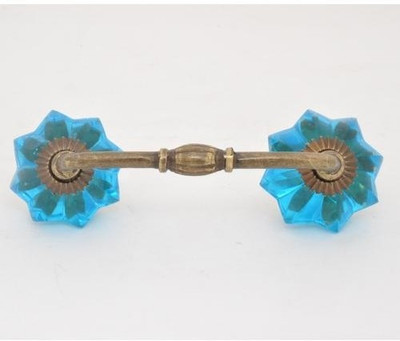 Neerja Glass Cabinet/Draw Pull Blue Pack of 2