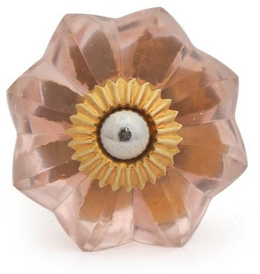 Neerja Glass Cabinet/Draw Knob Pink Pack of 6