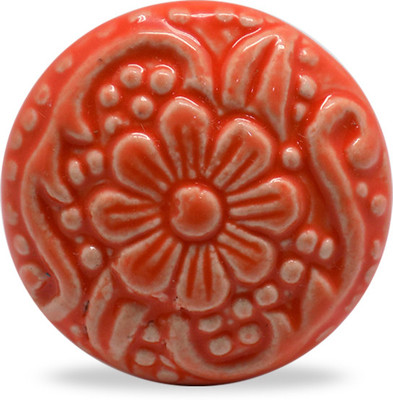 25% OFF on Casa Decor Ceramic Cabinet/Draw Knob Orange Pack of 4