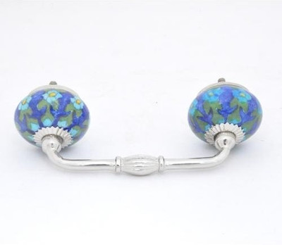 Neerja Ceramic Cabinet/Draw Pull Blue Pack of 2