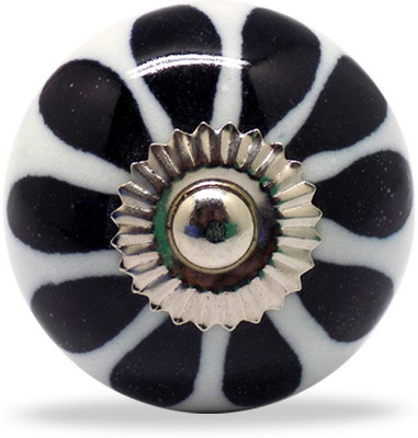 25% OFF on Casa Decor Ceramic Cabinet/Draw Knob Black Pack of 4