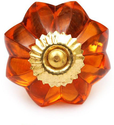 Neerja Glass Cabinet/Draw Knob Orange Pack of 6