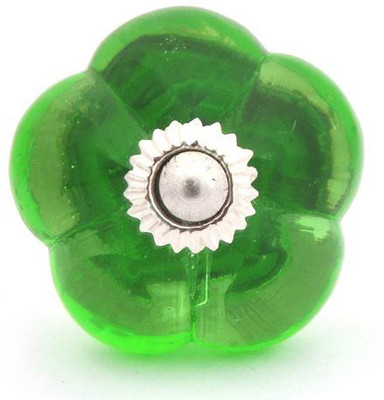 Neerja Glass Cabinet/Draw Knob Green Pack of 6