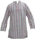 Indiatrendzs Striped Men's Straight Kurta