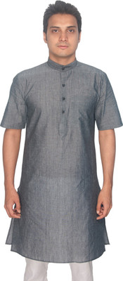 Rajubhai Hargovindas Solid Men's Straight Kurta Rajubhai Hargovindas Solid Men's Straight Kurta