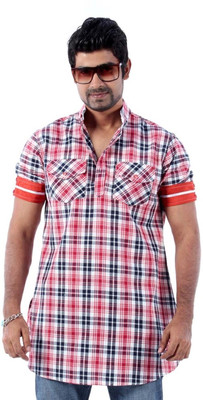 60% OFF on S9 Men Checkered Men's Pathani Kurta