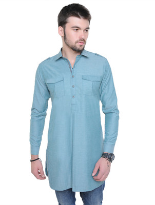30% OFF on Qdesigns Solid Men's Pathani Kurta 30% OFF on Qdesigns Solid Men's Pathani Kurta