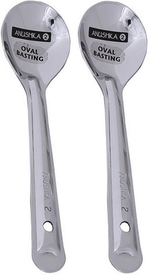 31% OFF on Tallboy Anushka Oval Basting Ladle set of 2 Medium Steel Ladle Steel, Pack of 2