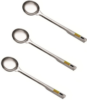 50% OFF on Cielo Stainless Steel Ladle Silver, Pack of 3