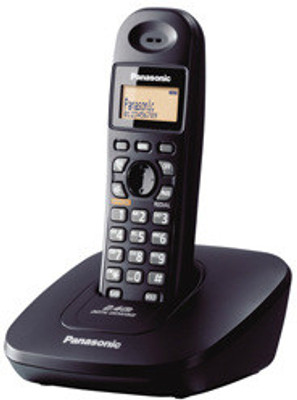 Panasonic KX-TG3611SXB Cordless Landline Phone (Black) 