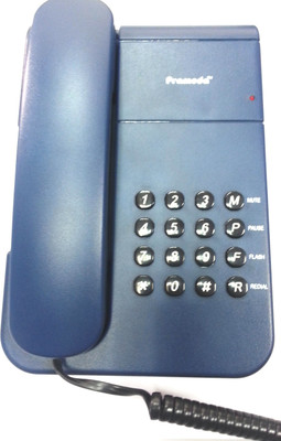 pramoda PT 22 Corded Landline Phone (Blue) 