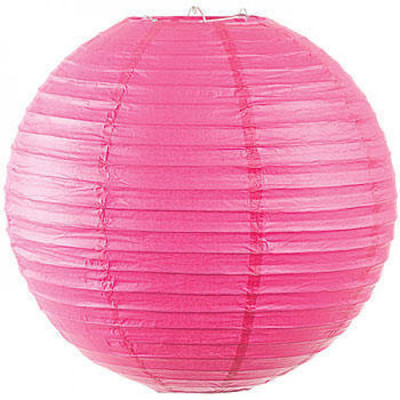 29% OFF on Sky Candle 16″ Pink Even Ribbing Round Pink Paper Lantern