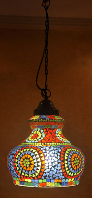 34% OFF on Lal Haveli Blue Glass Lantern