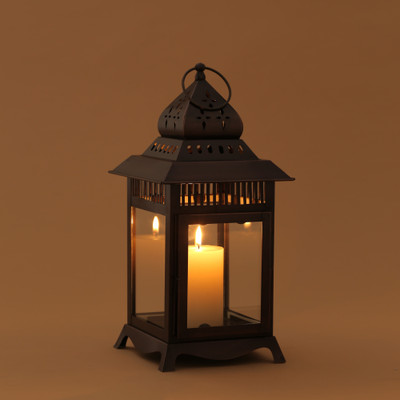 Indecrafts Brown Iron Lantern