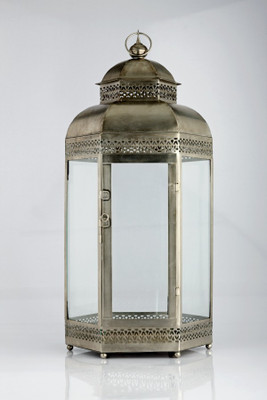 Era Silver Iron, Glass Lantern Era Silver Iron, Glass Lantern
