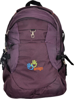 66% OFF on Amigo 17 inch Laptop Backpack Black, Purple