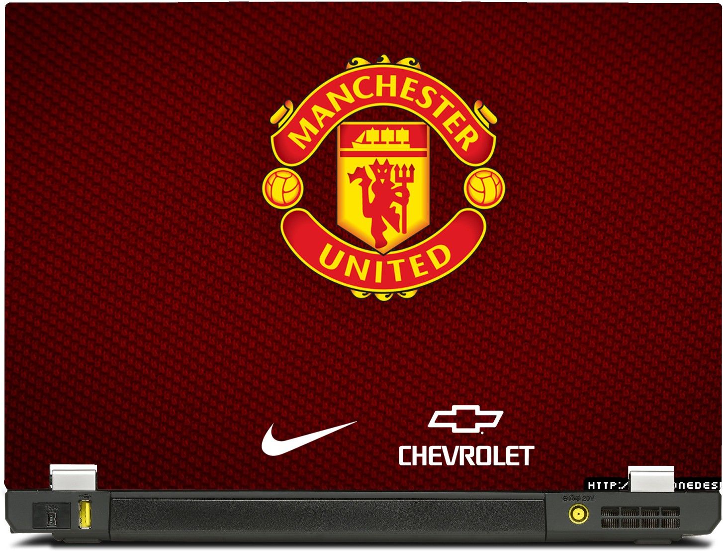 SkinShack Manchester United Texture (17 inch) Vinyl Laptop Decal
