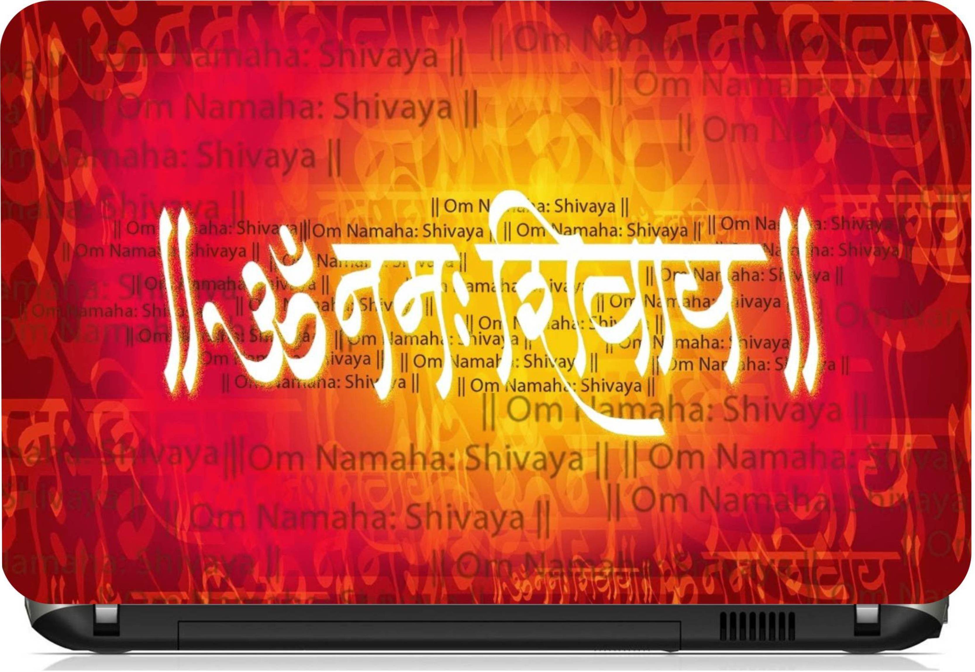Print Shapes Om Namah Shivay Hindi Matte Finished Vinyl Laptop Decal Price in India Buy Print