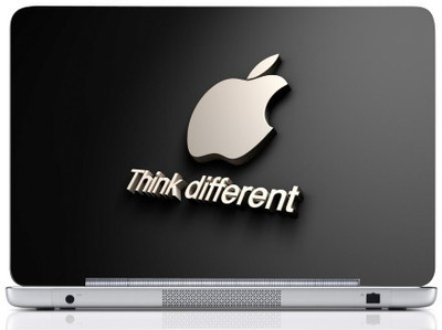 WebPlaza Think Diffrent Apple Laptop Skin Vinyl Laptop Decal (All Laptops With Screen Size Upto 15.6 Inch)