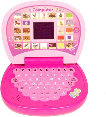 Homeshopeez Kids English Learner Mini Laptop-D (Multicolor)
