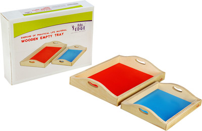11% OFF on Eduedge Montessori Materials Exercises Of Practical Life - Wooden Empty Trays