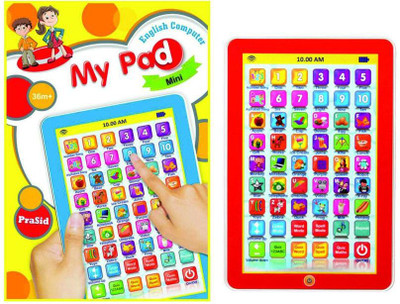 Toyoz My Smart Pad Mini English Learning Computer Touch Tablet Gift Play Toy For Kids (Multicolor)