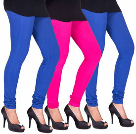 C&S Shopping Gallery Women's Blue, Pink, Black Leggings Pack Of 3