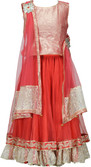 50% OFF on Peaches Self Design Girl's Lehenga Choli 50% OFF on Peaches Self Design Girl's Lehenga Choli