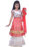 59% OFF on Sareez Self Design Girl's Lehenga, Choli and Dupatta Set